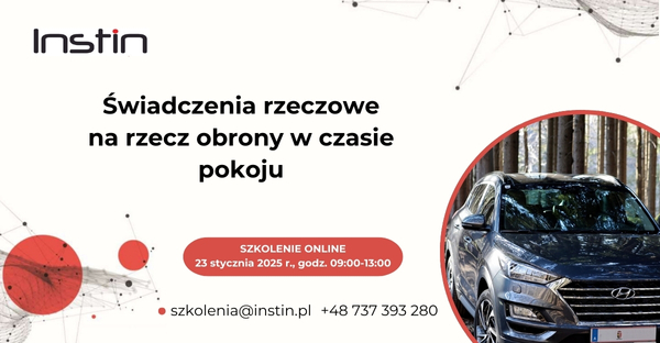 Świadczenia rzeczowe na rzecz obrony w czasie pokoju (nowe przepisy prawa) – szkolenie online